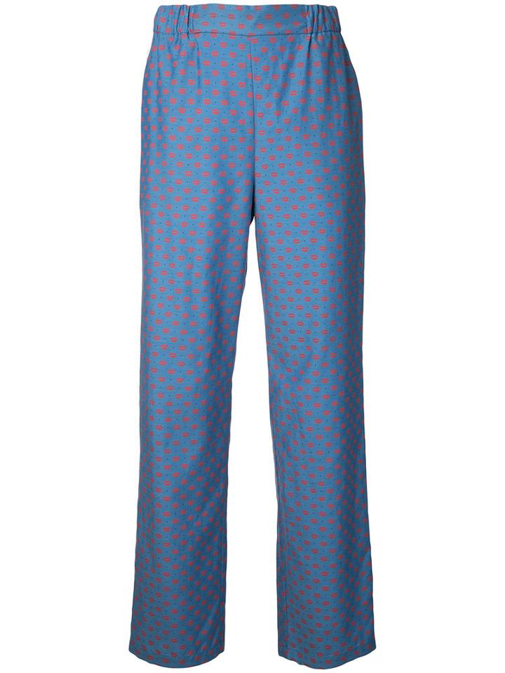 Muveil - Tailored Trousers - Women - Cotton/cupro - 38, Women's, Blue, Cotton/cupro