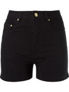 Amapô High Waist Denim Shorts - Black