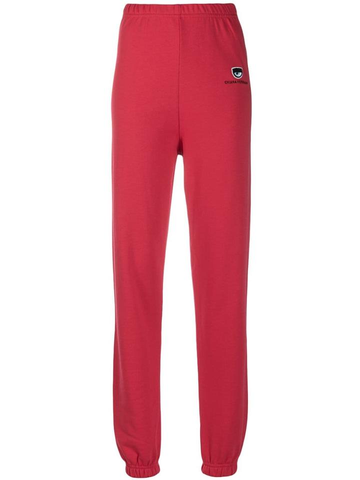 Chiara Ferragni Logo Embroidered Track Trousers