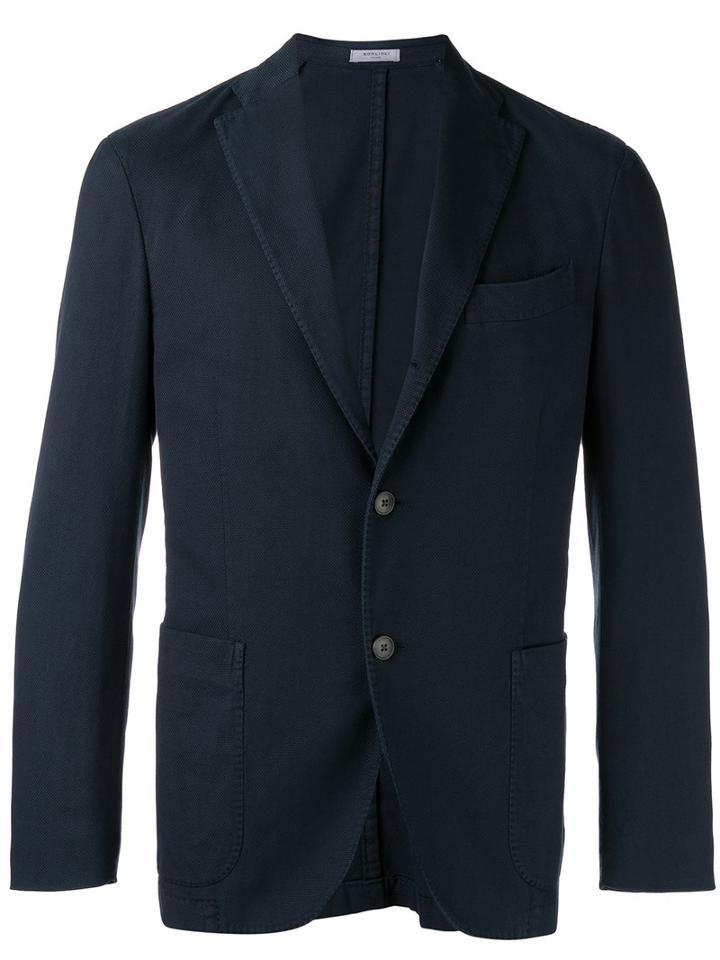 Boglioli Canvas Blazer, Men's, Size: 52, Blue, Cotton/cupro