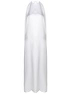 Sartorial Monk Side Slit Halter Slip Dress - White