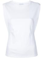 Estnation - Gathered Side T-shirt - Women - Cotton - 38, White, Cotton