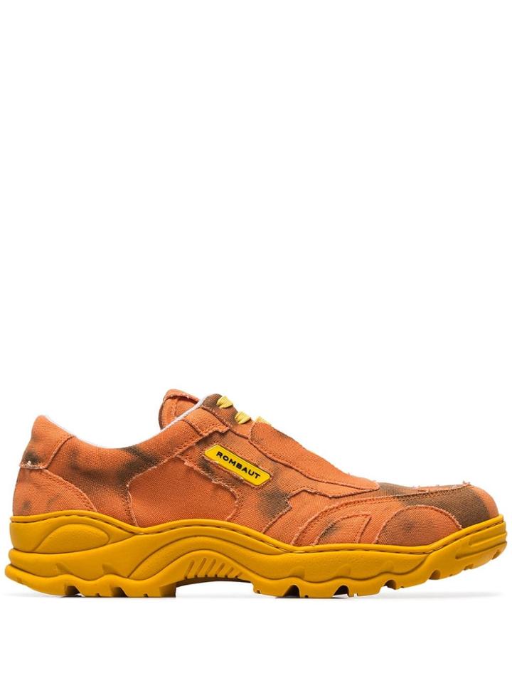 Rombaut Orange Boccaccio Canvas Low-top Sneakers