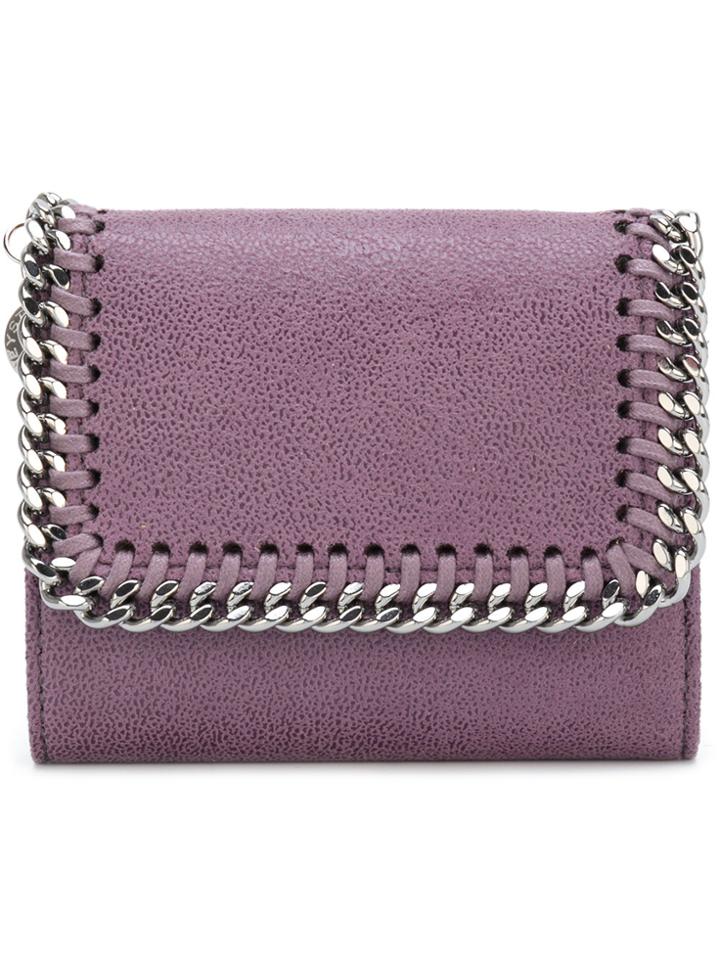 Stella Mccartney Falabella Small Flap Wallet - Pink & Purple