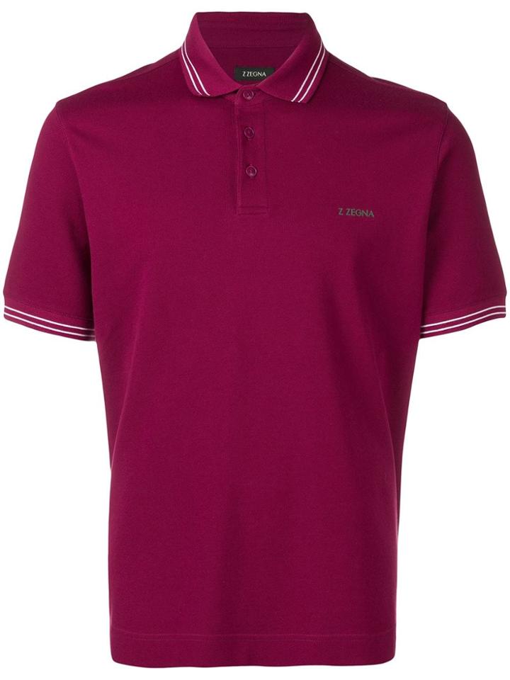 Z Zegna Embroidered Logo Polo Shirt