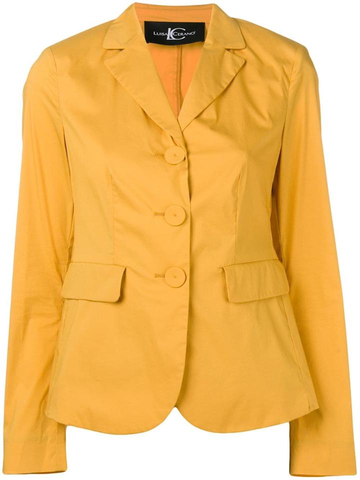 Luisa Cerano Single-breasted Blazer - Yellow