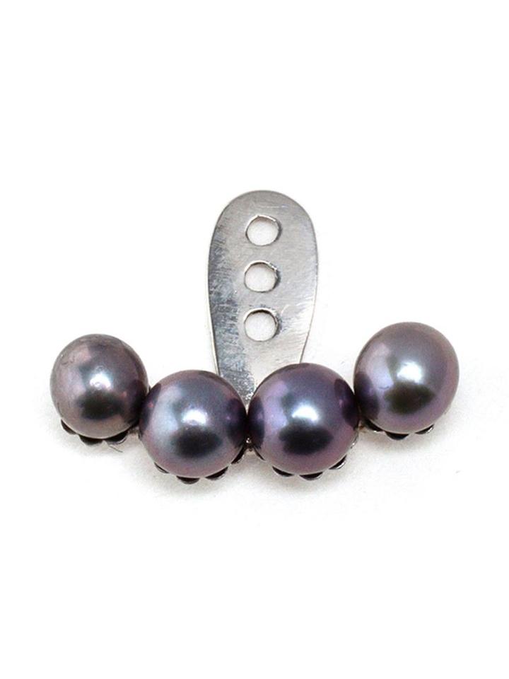 Yvonne Léon Pearl Lobe Earring, Women's, Grey