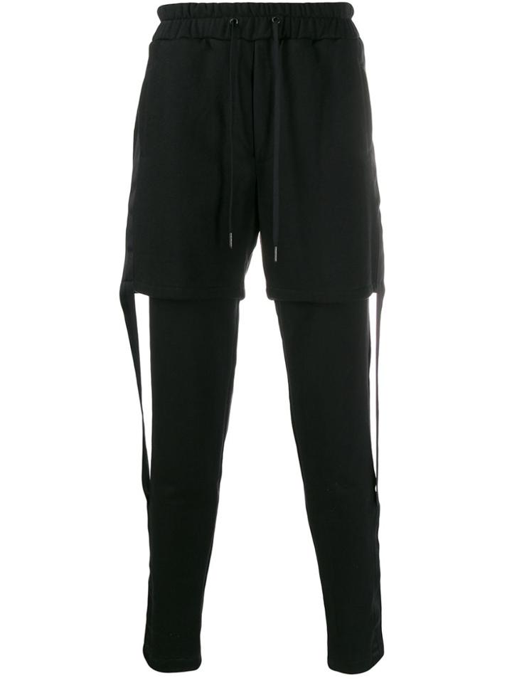 D.gnak Layered Track Trousers - Black