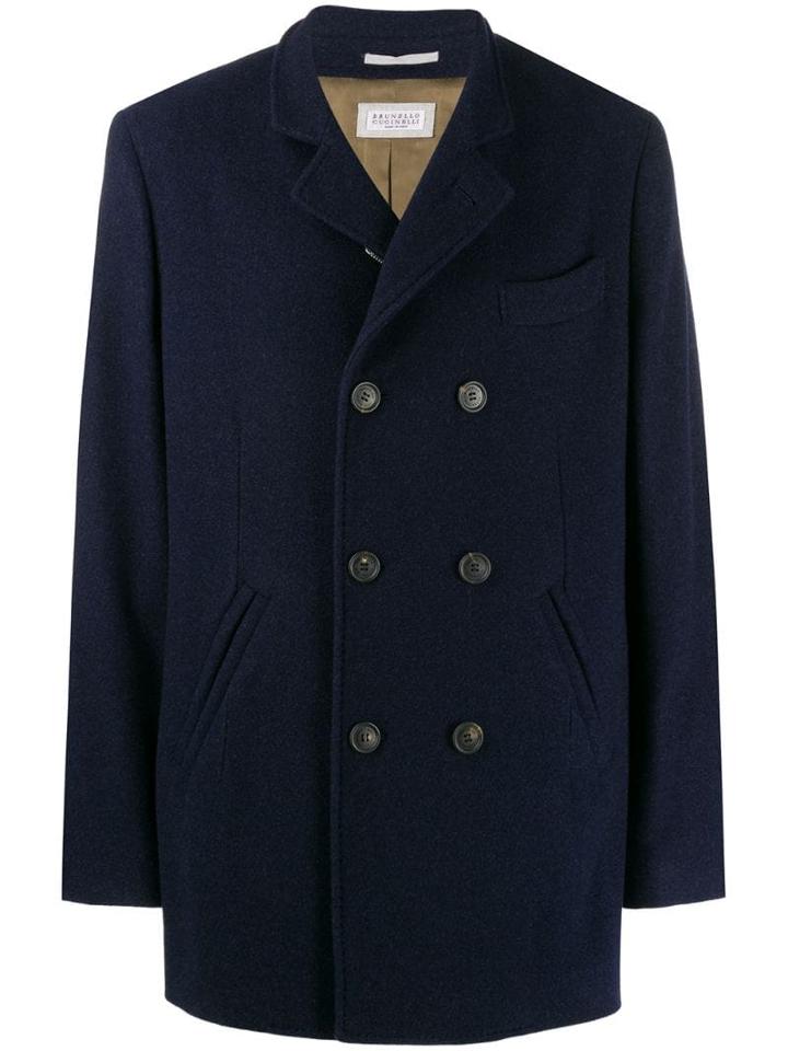 Brunello Cucinelli Cashmere Coat - Blue