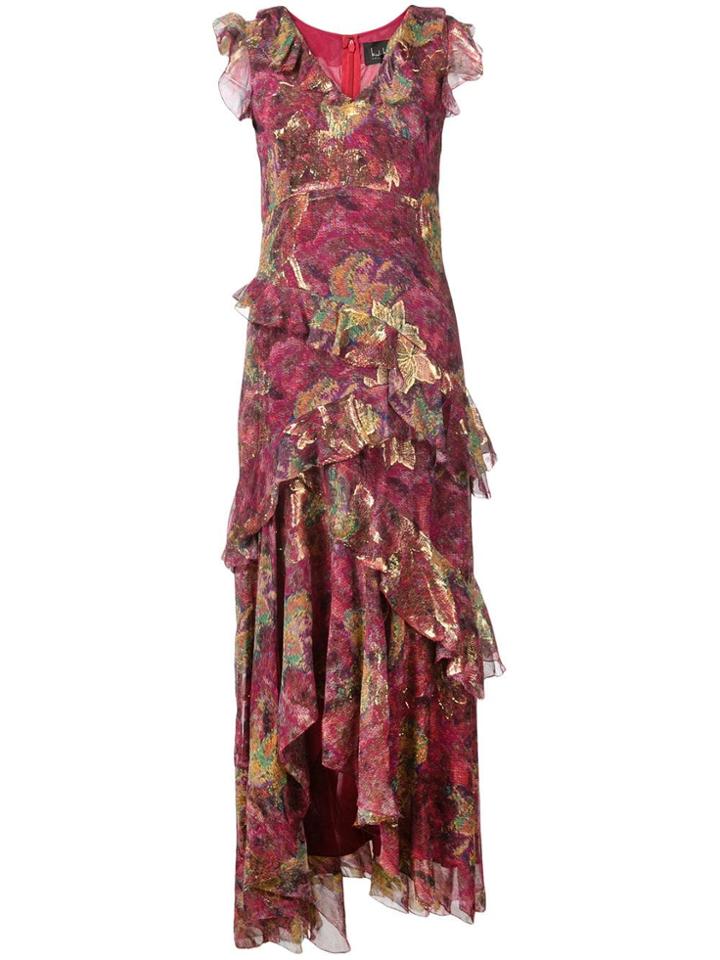 Nicole Miller Lurex Hi-low Dress - Pink