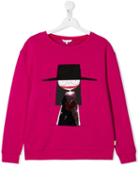 Little Marc Jacobs Girl Print Sweatshirt - Pink