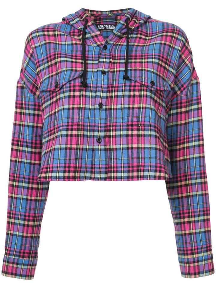 Adaptation Cropped Hoodie Shirt - Black