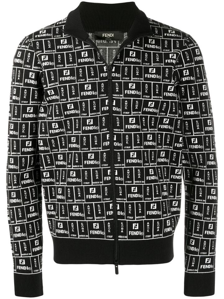 Fendi Fendi Roma Zipped Cardigan - Black