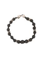 Roman Paul Skull Bead Bracelet - Black