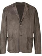 Salvatore Santoro Formal-cut Suede Jacket - Brown
