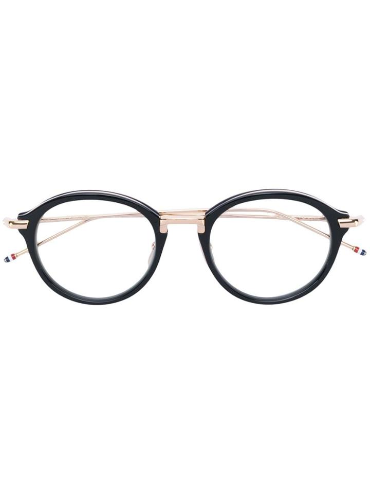 Thom Browne Eyewear Black & Shiny 18k Gold Optical Glasses