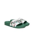 Dondup Kids Teen Logo Print Slides - Green
