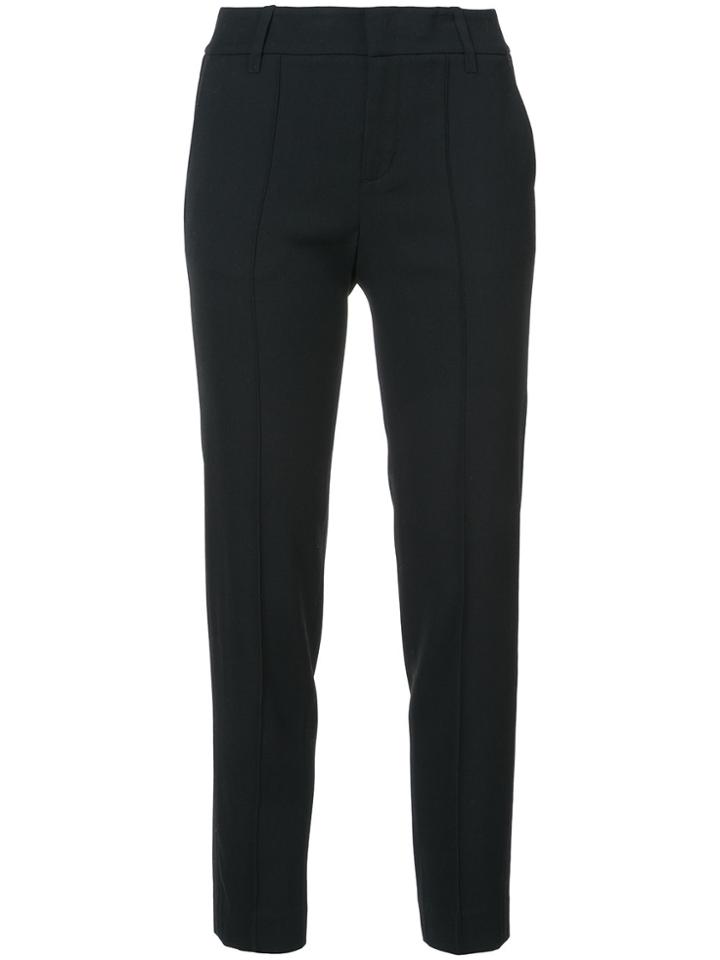 Vince Straight-leg Cropped Trousers - Black