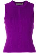 Versace Ribbed Sleeveless Jumper - Pink & Purple