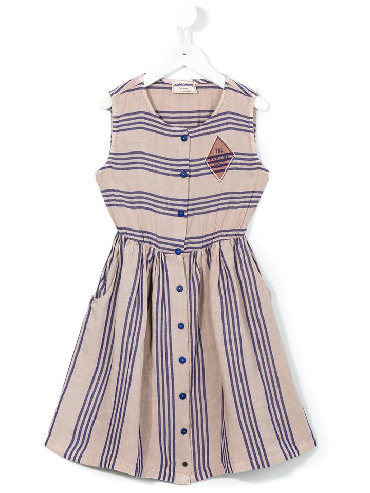 Bobo Choses Striped Dress, Girl's, Size: 7 Yrs, Pink/purple