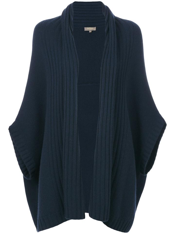 N.peal Ribbed Knit Cardigan - Blue