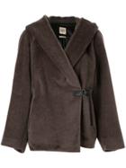 Hermès Vintage Oversized Wrap-front Jacket - Brown