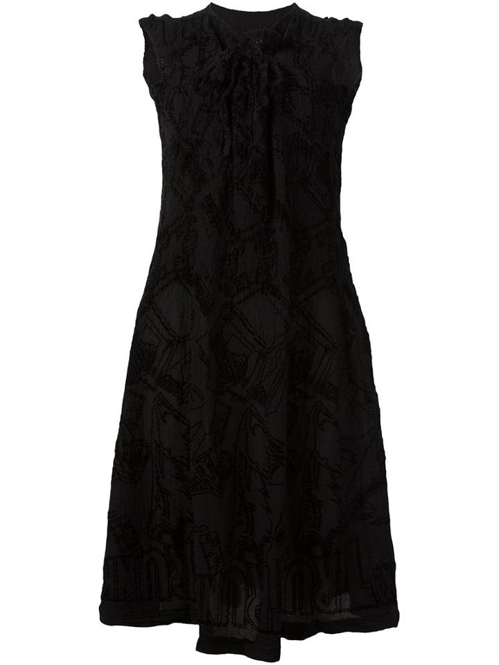 Issey Miyake Cauliflower 'trunk Flocky' Dress, Women's, Black, Cotton/polyurethane