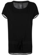 Ann Demeulemeester Transparent Back T-shirt, Women's, Size: 40, Black, Rayon/linen/flax/cotton