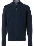 Hackett Funnel Neck Zipped Cardigan - Blue