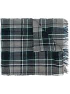 Ps By Paul Smith - Checked Scarf - Men - Linen/flax - One Size, Grey, Linen/flax