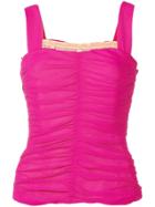 Galvan Sleeveless Ruched Top - Pink