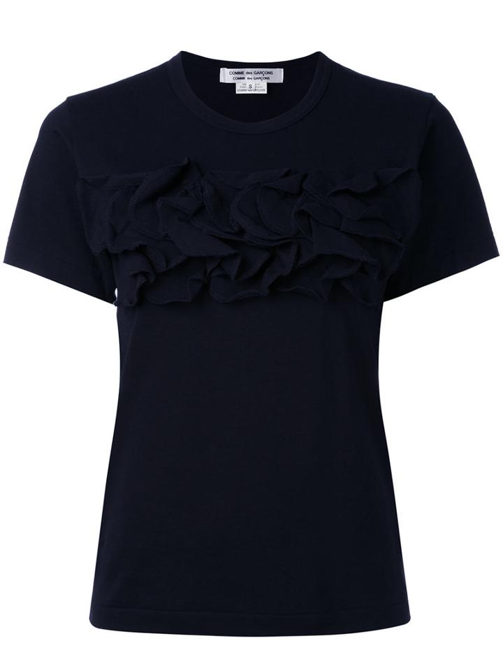 Comme Des Garçons Comme Des Garçons - Ruffled T-shirt - Women - Cotton - L, Women's, Blue, Cotton