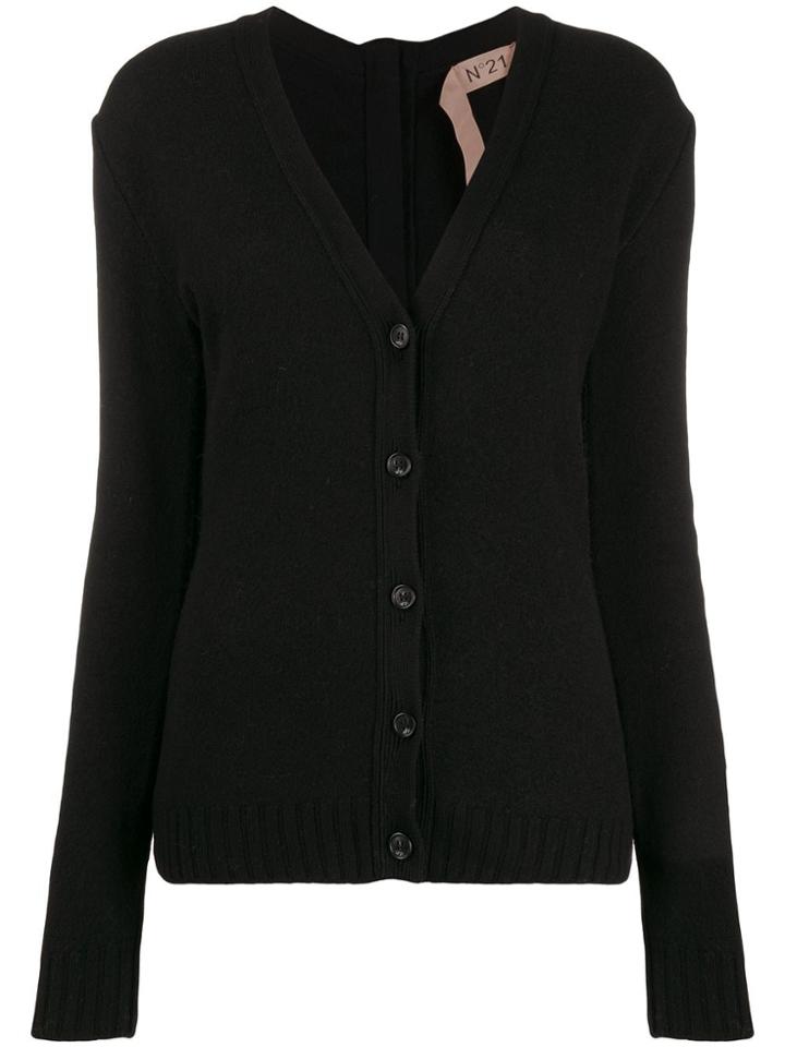Nº21 Back Zip Cardigan - Black