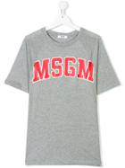 Msgm Kids Teen Printed T-shirt - Grey