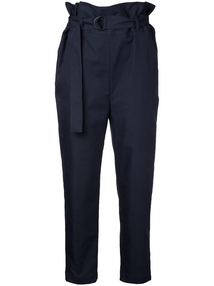 En Route Paper Bag Waist Trousers, Women's, Size: 1, Blue, Polyester