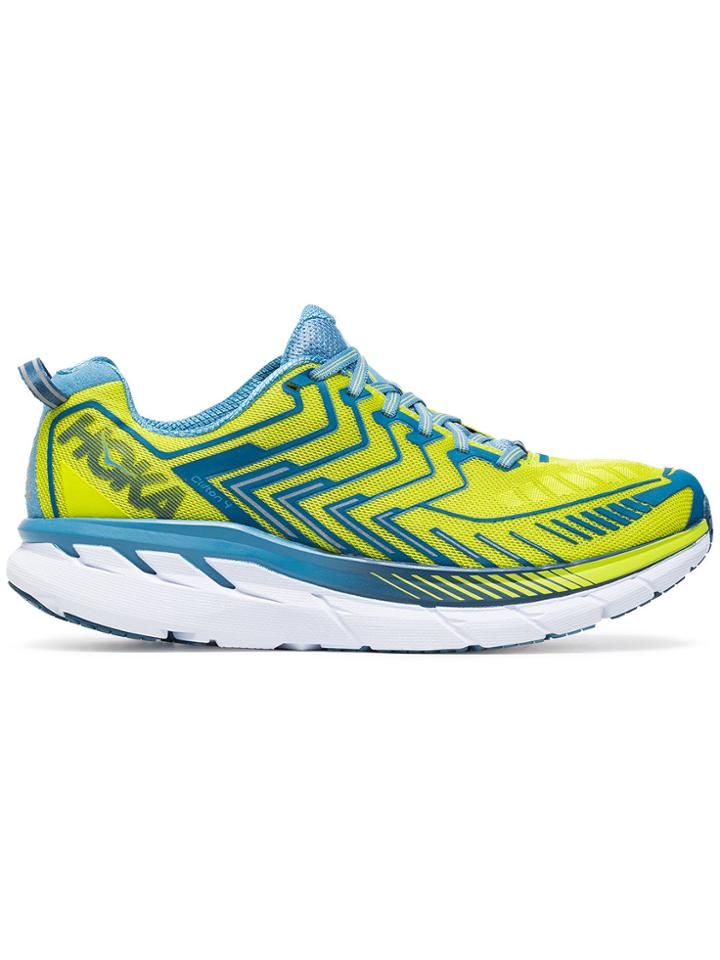 Hoka One One Clifton 5 Lace-up Sneakers - Yellow & Orange