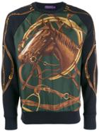Ralph Lauren Purple Label Horse-print Sweatshirt - Blue