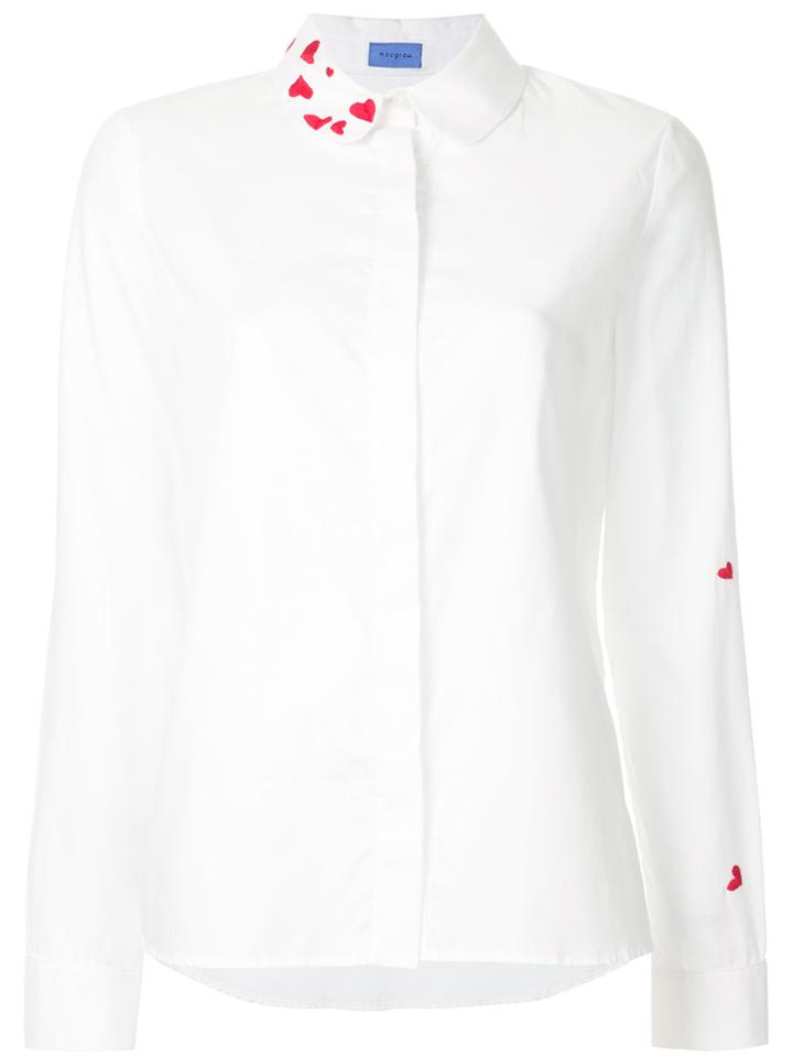 Macgraw Embroidered Heart Shirt - White