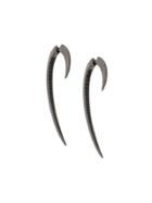 Shaun Leane Black Spinel Large Hook Earrings - Silver