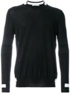 Givenchy - Block Trim Knitted Jumper - Men - Polyester/wool - L, Black, Polyester/wool