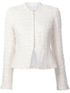 Derek Lam 10 Crosby Cropped Tweed Jacket, Women's, Size: 4, White, Cotton/acrylic/virgin Wool
