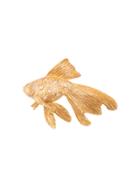 Oscar De La Renta Crystal Fish Stone Brooch - Metallic