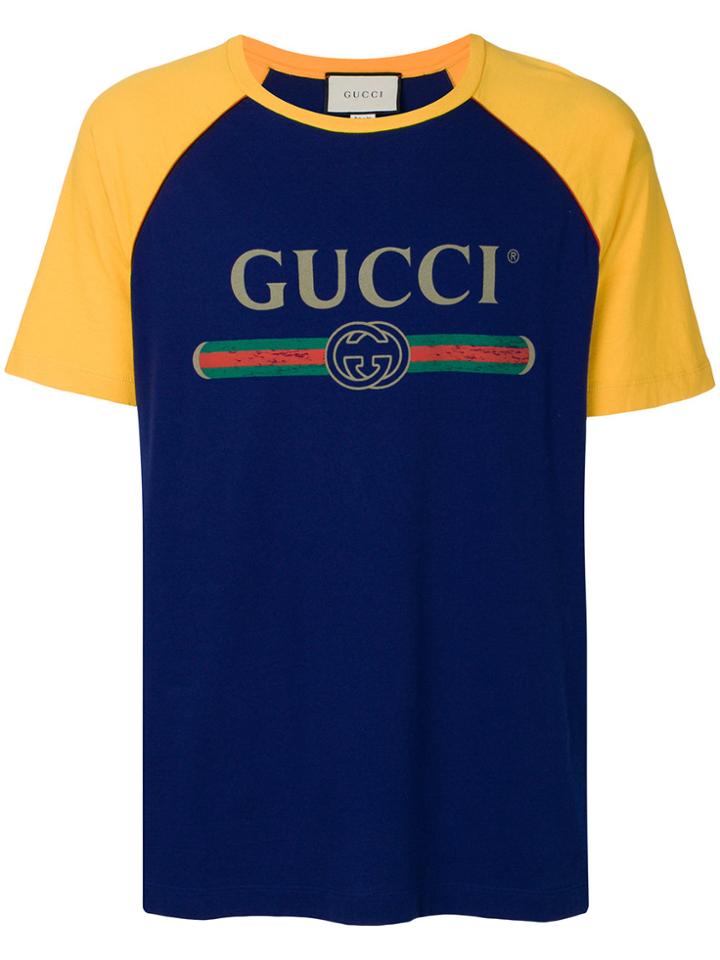 Gucci Printed Jersey T-shirt - Blue