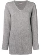 Hemisphere Flared Hem Sweater - Grey
