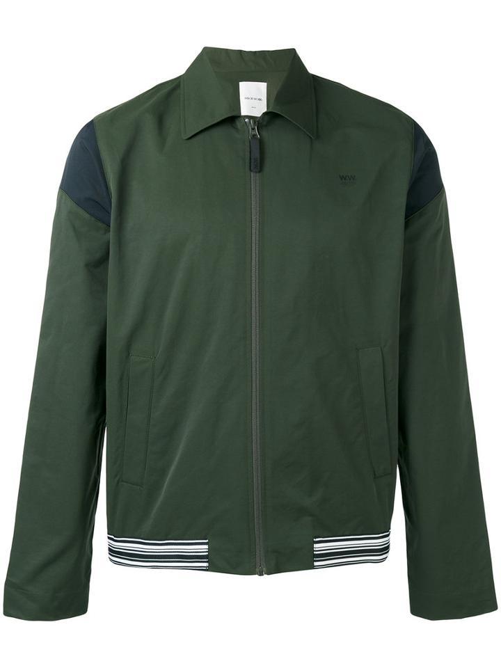 Wood Wood - Charles Bomber Jacket - Men - Cotton/polyester - L, Green, Cotton/polyester