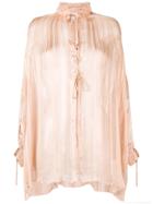 Iro Nights Sheen Oversized Blouse - Nude & Neutrals