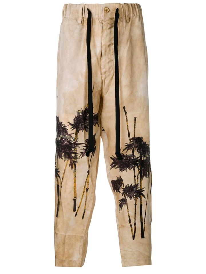 Uma Wang Printed Trousers - Brown
