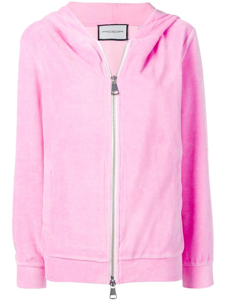 Roqa Zip Front Hoodie - Pink