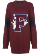 Fenty X Puma Varsity Letter Intarsia Jumper - Red