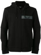 Fendi Patch Hooded Sweatshirt, Men's, Size: 48, Black, Cotton/polyester